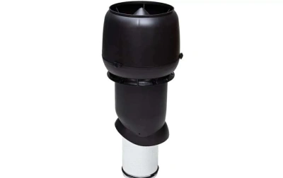 Выход вентиляционный изолированный с колпаком Vilpe D=160/ИЗ/500 RAL 9005 черный