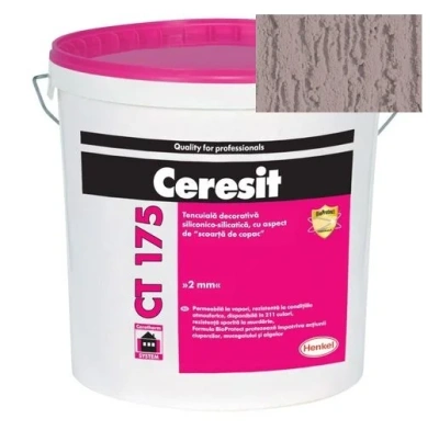 Штукатурка силикатно-силиконовая Ceresit CT 175 короед 2,0 Madeira 5 25 кг