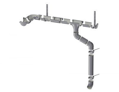 Колено трубы ТЕХНОНИКОЛЬ 125/82, 108°, серый