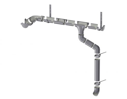 Колено трубы ТЕХНОНИКОЛЬ 125/82, 108°, серый