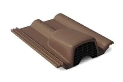 Черепица цементно-песчаная вентиляционная BRAAS Франкфурт темно-коричневый