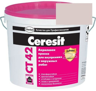 Краска акриловая фасадная Ceresit CT 42 15 л Columbia 2
