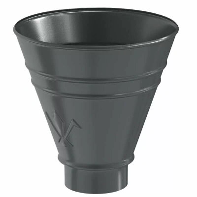 Воронка водосборная круглая Aquasystem Комфорт 125/90, RAL 7024