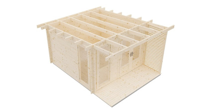 Садовый дом 10 куб Стандарт брус 44 мм