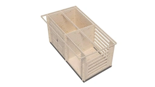 Хозблок 7 с дровницей Стандарт брус 44 мм