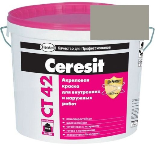 Краска акриловая фасадная Ceresit CT 42 15 л Colorado 6