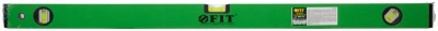 Уровень FIT IT 18118 Техно 800 3 глазка фрезерованная рабочая грань корпус зеленый