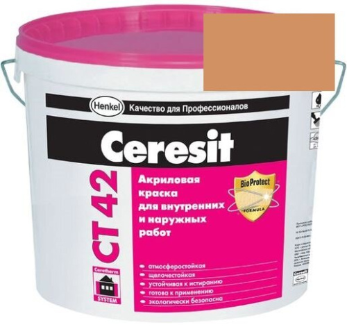 Краска акриловая фасадная Ceresit CT 42 15 л Andalusia 6