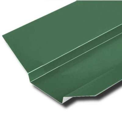 Планка ендовы верхней Металл Профиль 76х76х2000х0,5 мм NormanMP RAL 6005