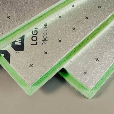 Плита теплоизоляционная LOGICPIR Prof ТЕХНОНИКОЛЬ Ф/Ф 2385х1185х45 мм, L-кромка