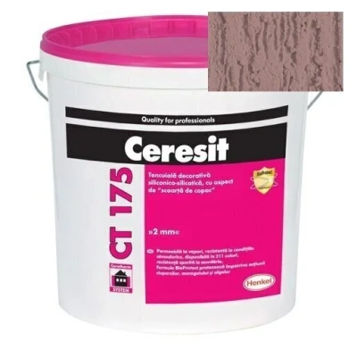 Штукатурка силикатно-силиконовая Ceresit CT 175 короед 2,0 Columbia 4 25 кг