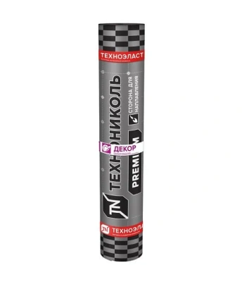 Материал кровельный Техноэласт Декор ЭКП-5.4, верхний слой, синий, полиэфир, 10 м²