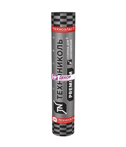 Материал кровельный Техноэласт Декор ЭКП-5.4, верхний слой, синий, полиэфир, 10 м²