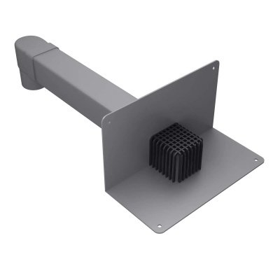 ПВХ воронка парапетная TERMOCLIP 100х100 мм, длина 650 мм с отводом и листоуловителем (В15)