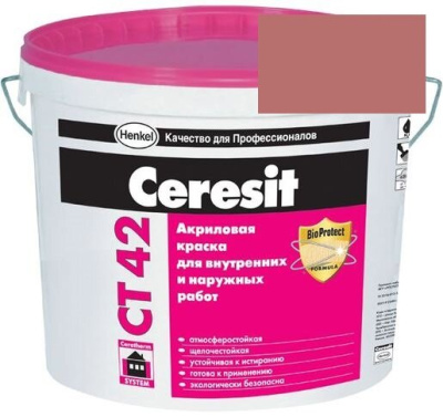 Краска акриловая фасадная Ceresit CT 42 15 л Texas 6