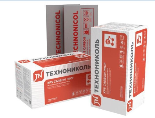 Экструзионный пенополистирол (XPS) ТЕХНОНИКОЛЬ Carbon Prof RF 1180х580х50 мм, L-кромка, 8 шт