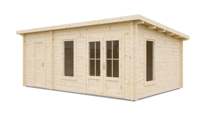 Садовый дом 21 с хозблоком Комфорт брус 44 мм