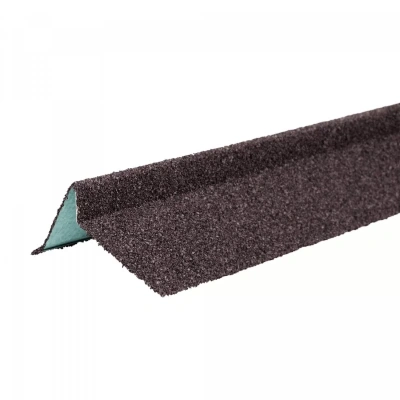 Планка торцевая правая ТЕХНОНИКОЛЬ с гранулятом, коричневый