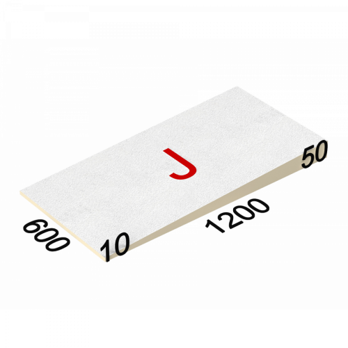 Утеплитель LOGICPIR Slope СХ/СХ 3,4 %, элемент J, 1200х600х10-50 мм