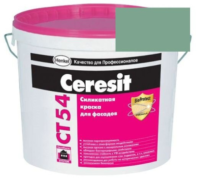 Краска силикатная фасадная Церезит CT 54 15 л Montana 6