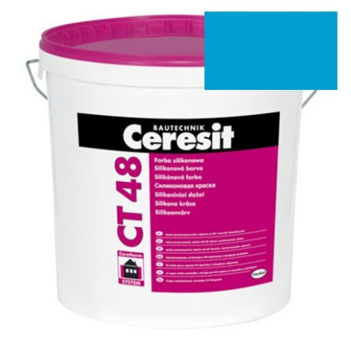 Краска силиконовая фасадная Ceresit CT 48 15 л Pacific 6