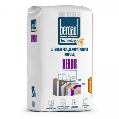 Смесь сухая штукатурная декоративная BERGAUF Dekor короед 25 кг