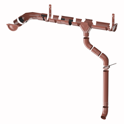 Колено трубы ТЕХНОНИКОЛЬ МВС 125/90, 60°, коричневый