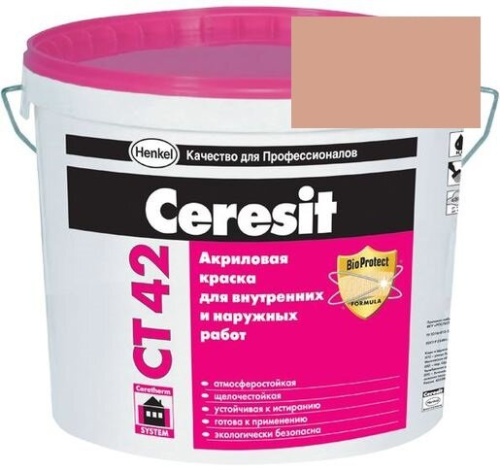 Краска акриловая фасадная Ceresit CT 42 15 л Colorado 3