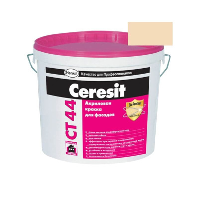 Краска фасадная акриловая CERESIT CT 44 колерованная Barbados 3 15 л