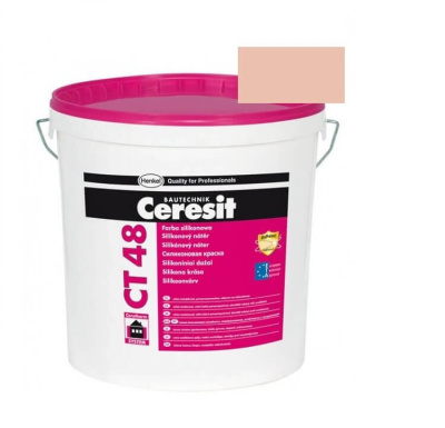 Краска фасадная силиконовая CERESIT CT 48 колерованная Atacama 3 15 л