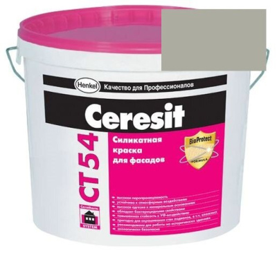 Краска силикатная фасадная Церезит CT 54 15 л Siberia 4