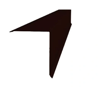 Планка конька односкатной кровли Grand Line 160х160х2000 мм 0,5 Satin с пленкой RAL RR 32