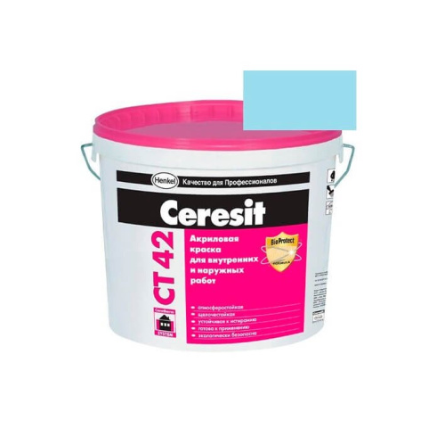 Краска акриловая CERESIT CT 42 колерованная Oceania 4 15 л