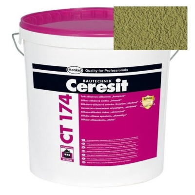 Штукатурка силикатно-силиконовая Ceresit CT 174 камешковая 2,0 Ceylon 6 25 кг