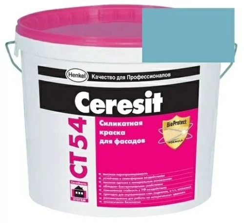 Краска силикатная фасадная Церезит CT 54 15 л Alaska 3