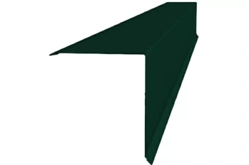 Планка конька односкатной кровли Grand Line 160х160х2000 0,5 Satin с пленкой RAL 6005