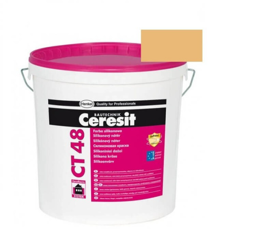Краска фасадная силиконовая CERESIT CT 48 колерованная Barbados 6 15 л