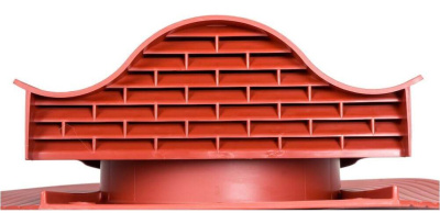 Аэратор кровельный Vilpe Huopa KTV, RAL 3009, красный