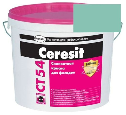 Краска силикатная фасадная Церезит CT 54 15 л Montana 5