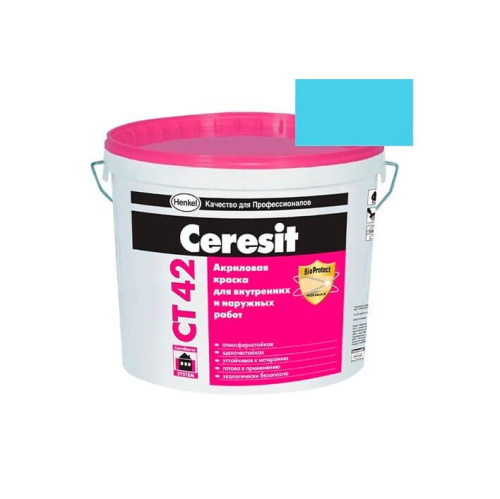 Краска акриловая CERESIT CT 42 колерованная Oceania 6 15 л