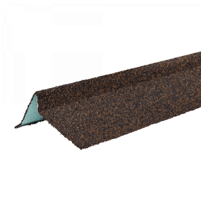 Планка торцевая левая ТЕХНОНИКОЛЬ с гранулятом, красно-коричневый