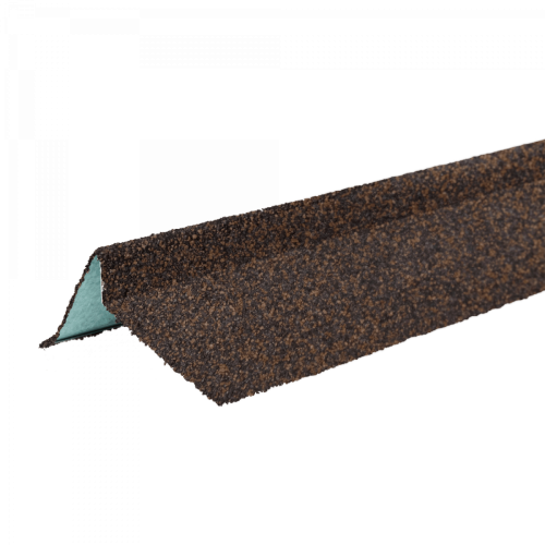 Планка торцевая левая ТЕХНОНИКОЛЬ с гранулятом, красно-коричневый