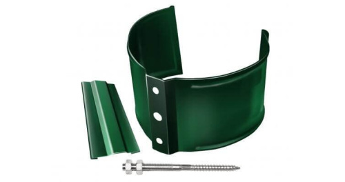 Кронштейн трубы Grand Line 125/90, на дерево, Gr-double, RAL 6005