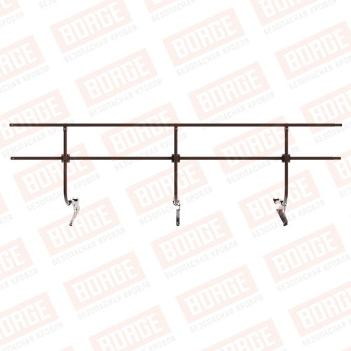 Ограждение кровельное для композитной черепицы BORGE H-90 900х3000 Zn RAL 8017