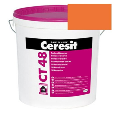 Краска силиконовая фасадная Ceresit CT 48 tr 15 л Kalahari 6