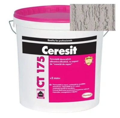 Штукатурка силикатно-силиконовая Ceresit CT 175 короед 2,0 Etna 2 25 кг