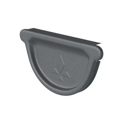 Заглушка желоба универсальная AQUASYSTEM Система 90/125 с резиновым уплотнителем PU Matt RAL 7024 ASN