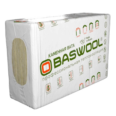 Плита минераловатная BASWOOL Вент Фасад 80 1200х600х60 мм, 8 шт