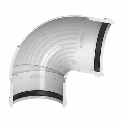 Угол желоба регулируемый ТЕХНОНИКОЛЬ ПВХ 125/82, 90°-150°, белый