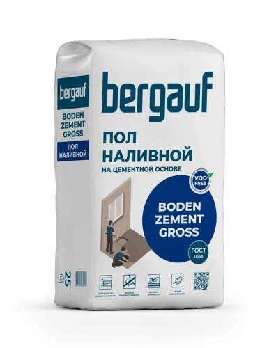 Смесь сухая напольная на цементной основе BERGAUF Boden Zement Gross 25 кг